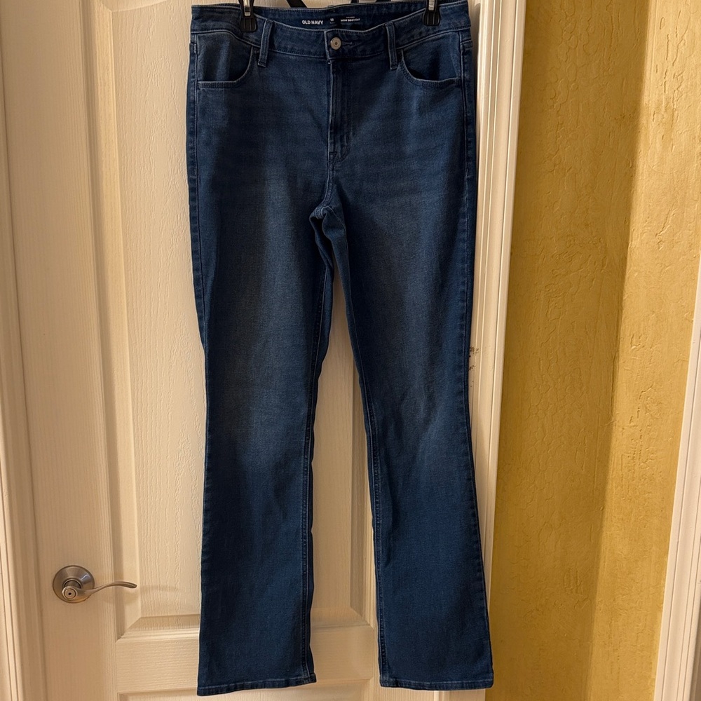Old Navy Blue Mid-Rise Bootcut Jeans Tall